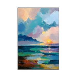 Prism Sunset Coastal Wall Art | Oildeco