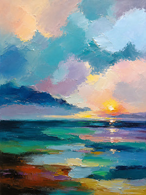 Prism Sunset Coastal Wall Art lifestyle view 2 | Oildeco