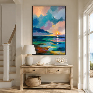 Prism Sunset Coastal Wall Art lifestyle view 3 | Oildeco