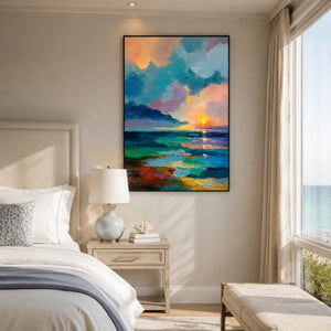 Prism Sunset Coastal Wall Art lifestyle view 4 | Oildeco