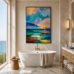 Prism Sunset Coastal Wall Art lifestyle view 6 | Oildeco