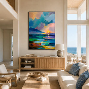 Prism Sunset Coastal Wall Art lifestyle view 7 | Oildeco