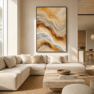 Sandstone Flow Textured Wall Art lifestyle view 3 | Oildeco