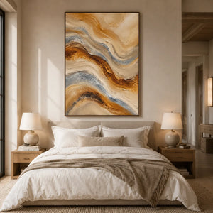 Sandstone Flow Textured Wall Art lifestyle view 5 | Oildeco