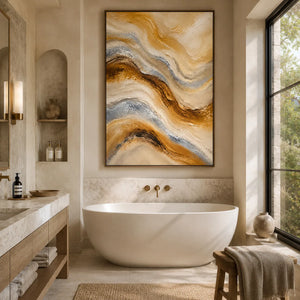 Sandstone Flow Textured Wall Art lifestyle view 6 | Oildeco