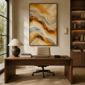 Sandstone Flow Textured Wall Art lifestyle view 7 | Oildeco