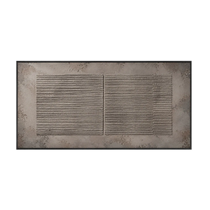 Charcoal Ribbed Relief Wall Art | Oildeco