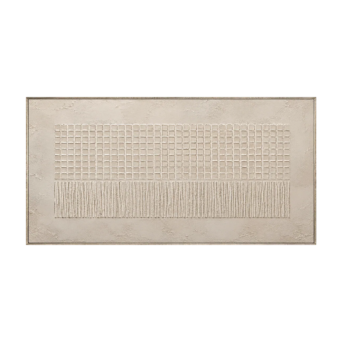 Ivory Grid Relief Wall Art