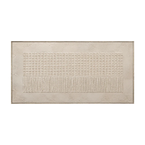 Ivory Grid Relief Wall Art | Oildeco