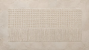 Ivory Grid Relief Wall Art lifestyle view 2 | Oildeco