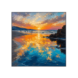 Golden Tide Sunset Wall Art | Oildeco