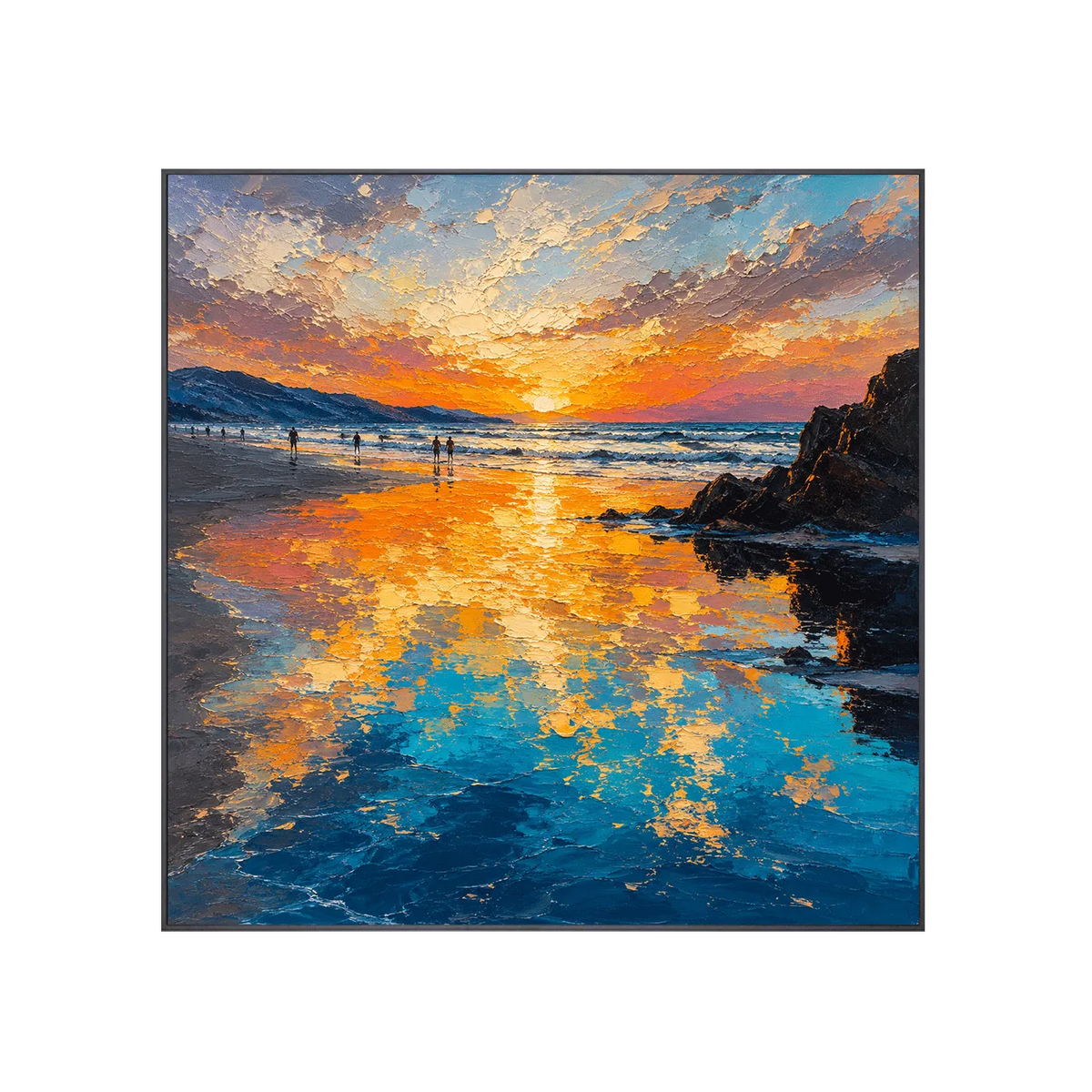 Golden Tide Sunset Wandkunst