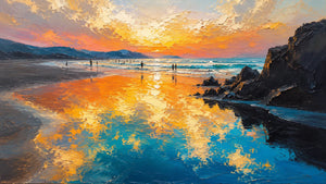 Sunset Cove Coastal Wall Art lifestyle view 2 | Oildeco