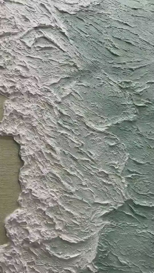 Seafoam Edge Coastal Wall Art raised texture detail | OILDECO