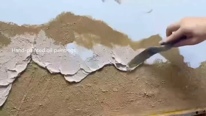 OILDECO hand-painted wall art studio process video poster