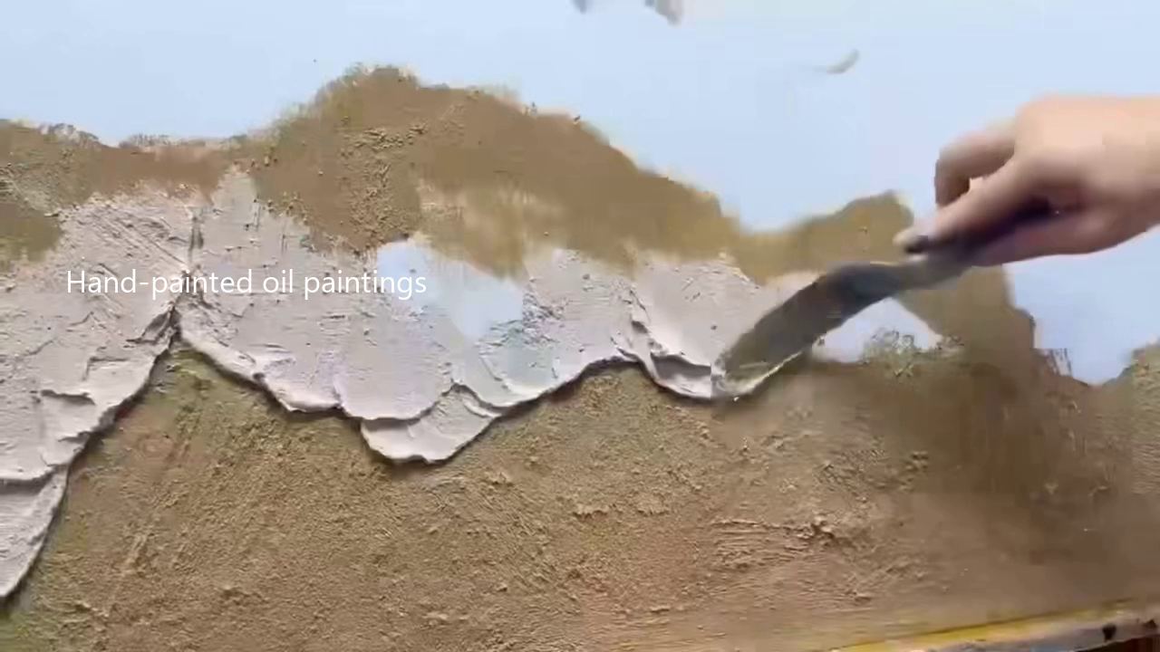 OILDECO hand-painted wall art studio process video poster